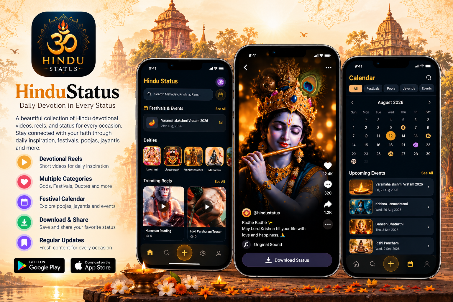 Hindu Status — Devotional app